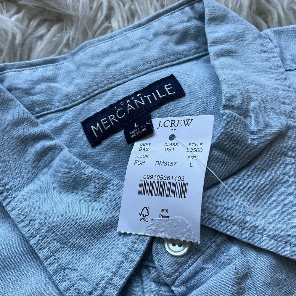 🆕J Crew‎ Short-sleeve Slim Chambray Shirt